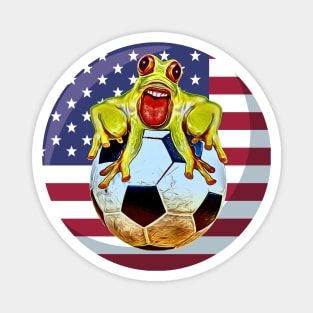 Soccer usa frog trend funny Magnet